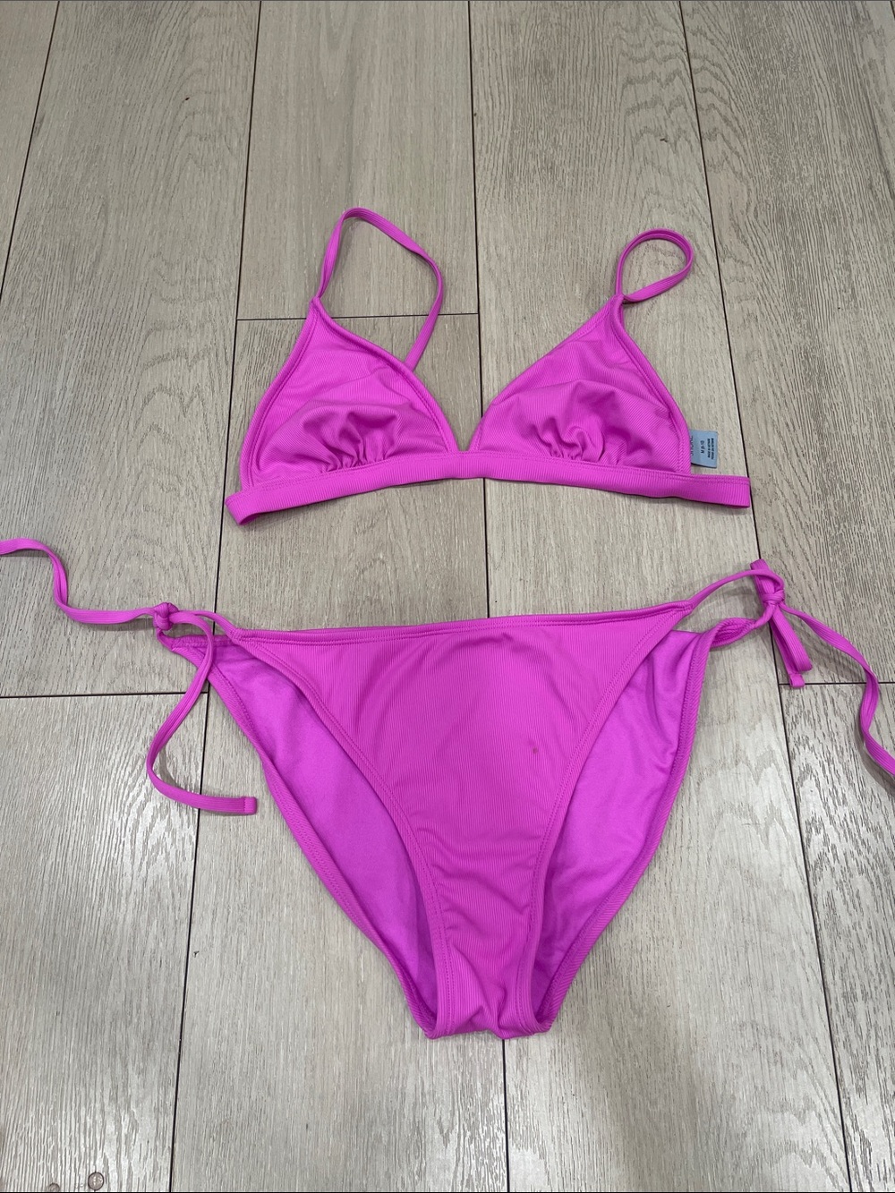Shade & Shore Hot Pink Triangle Tie-Side Bikini